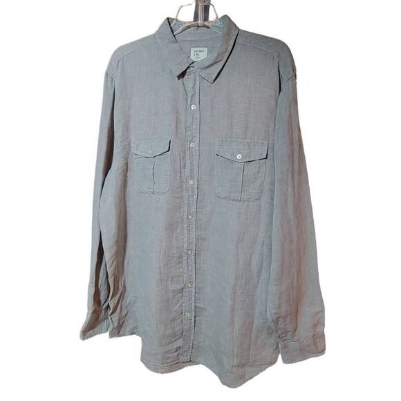 New Old Navy XL Gray Long Sleeve Button Down Shirts. NWT - Picture 1 of 3